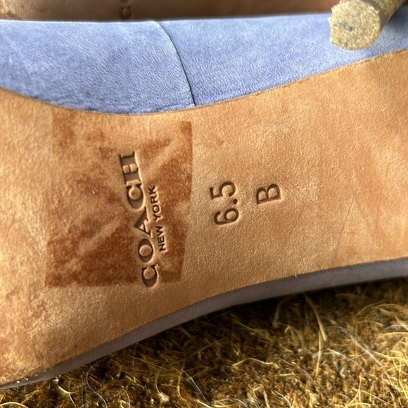 Coach Zoee Suede Lavender Heels Sz 6.5 in Excellent Condition - Picture 9 of 9